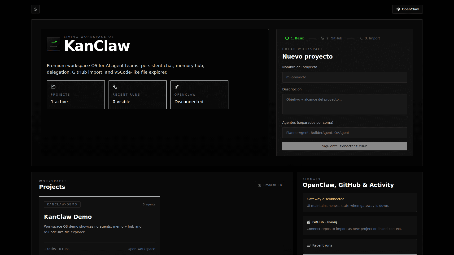KanClaw Dashboard
