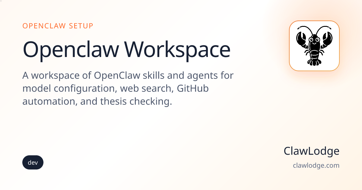 Openclaw Workspace - OpenClaw Setup | ClawLodge
