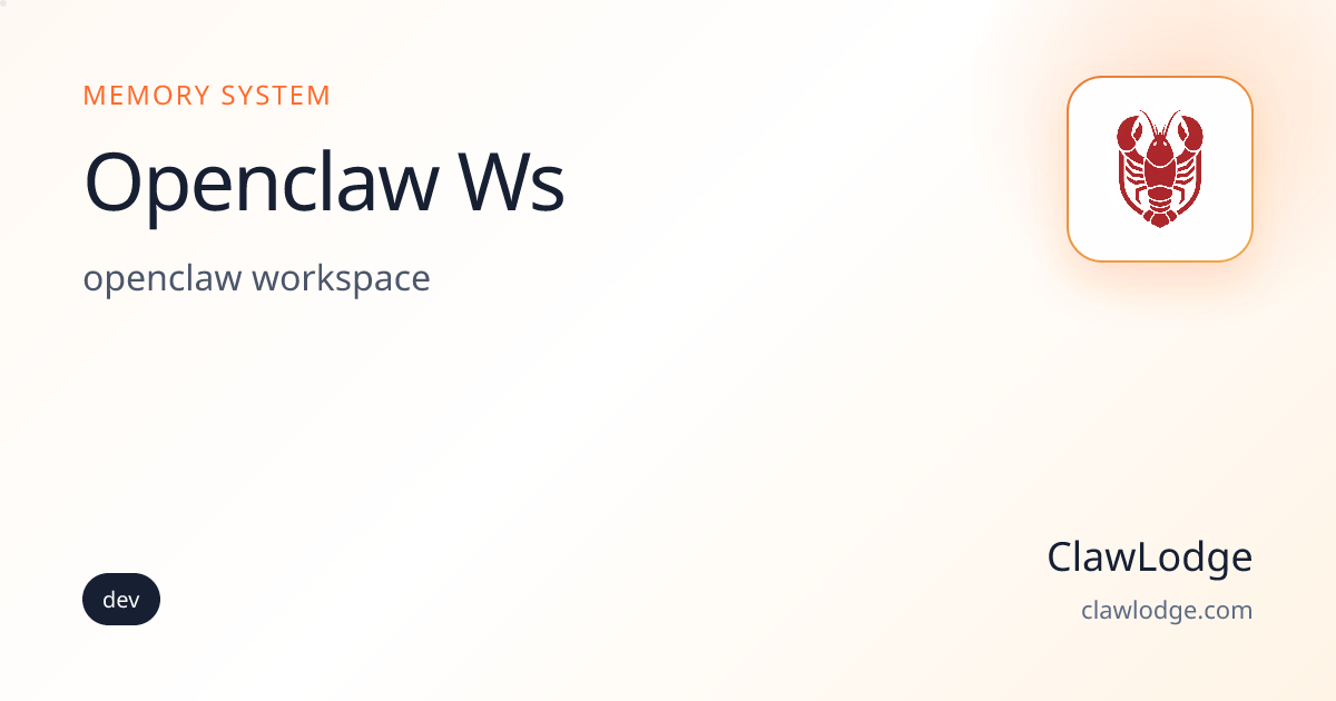 Openclaw Ws - OpenClaw Memory Setup | ClawLodge